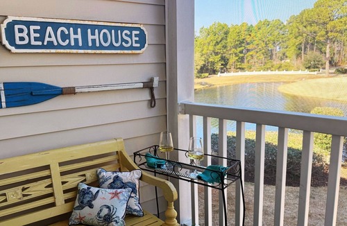 Sunset Beach Condo | Gorgeous Sunset Pond Views with Coastal Comfort just Minutes to the Ocean