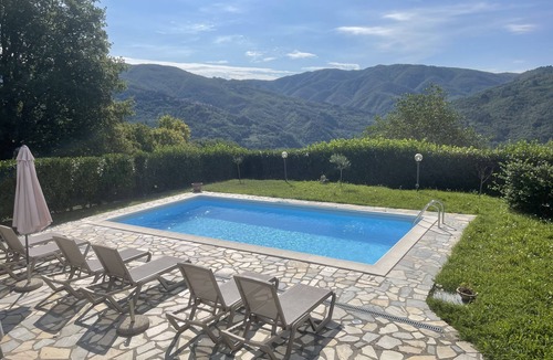 Bagni di Lucca Villa | Gorgeous traditional stone villa with private pool and stunning mountain views