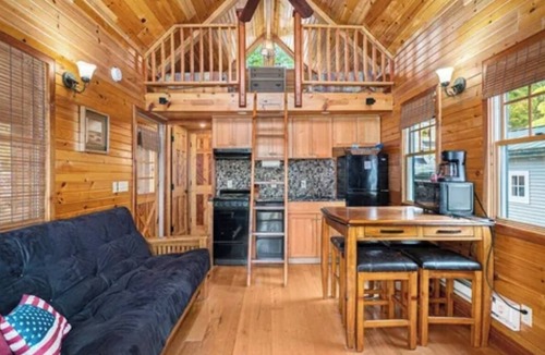 Newaygo House | Gorgeous waterfront 4-BR home with adorable Tiny House and pickleball court!