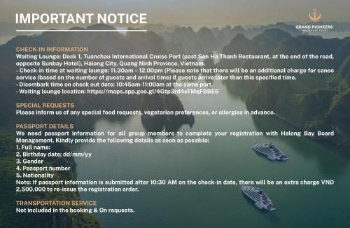 Ha Long Boat Rental | Grand Pioneers Halong Bay Cruise 1