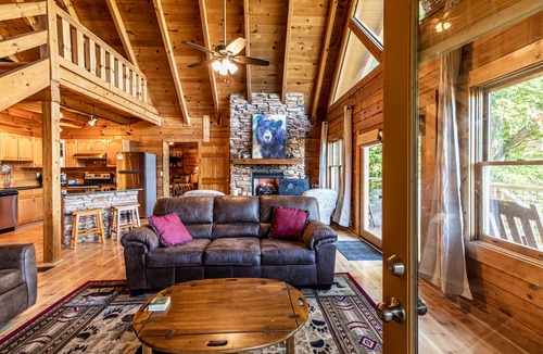 Smoky Mountains Cabin | Great View, Private setting, Fire Pit, Game Room, Pool, Hot Tub, Gas Grill, Pets