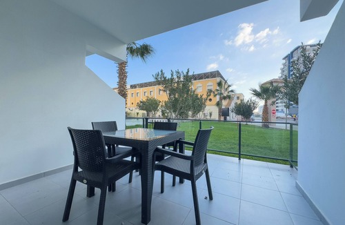 Trikomo Apartment | Ground Studio Apartment with Pool View in Iskele, Long Beach, Northern Cyprus