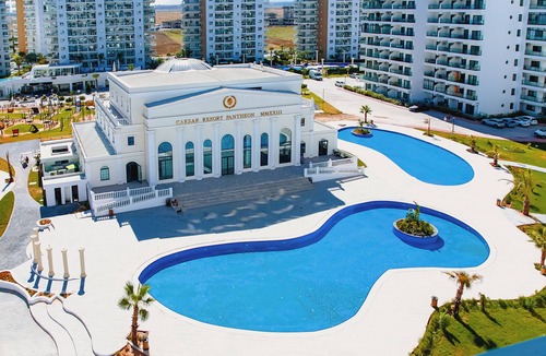 Trikomo Apartment | Ground Studio Apartment with Pool View in Iskele, Long Beach, Northern Cyprus