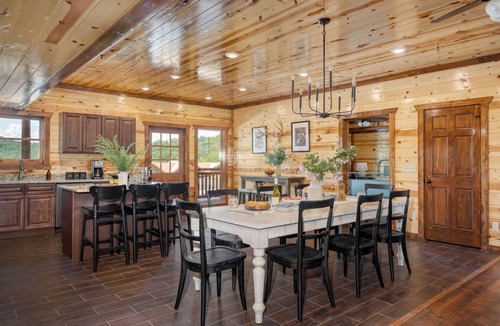 Caton Cabin | Group Retreat Pool + Hot Tub + Views Near Pigeon Forge | Sleeps 24 | Wilder