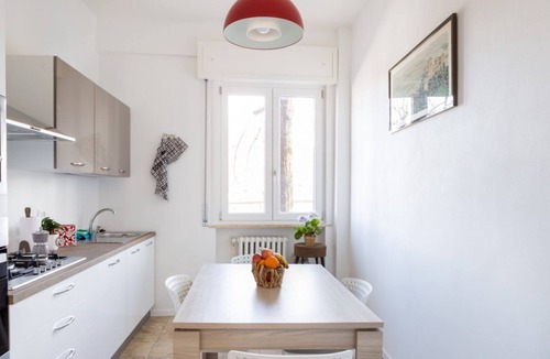 Pablo Apartment | GuestHost - The apartment is located on the raised ground floor of a building with an elevator, not suitable for the disabled. There are steps to access the elevator.In 66 square meters of space, it comfortably accommodates four people with a double bedr