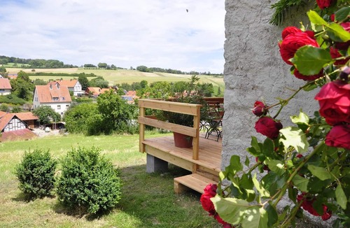Willershausen House | half-timbered house from the 18 century, with view on the Wartburg