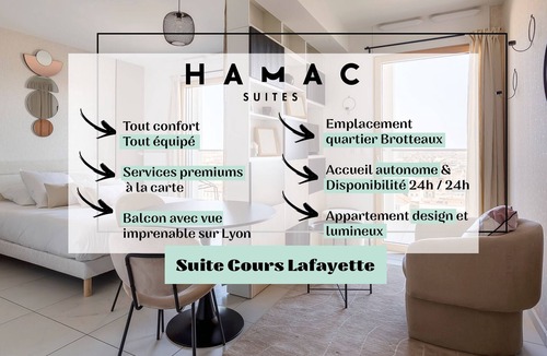 Jules Ferry - Recamier Apartment | Hamac Suites - Lafayette Part Dieu nice view- 2p