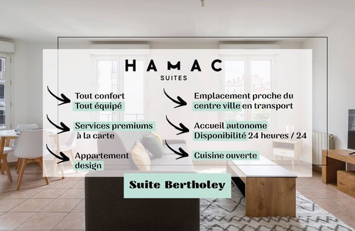 Oullins Apartment | Hamac Suites - Studio Bertholey Oullins - 2people