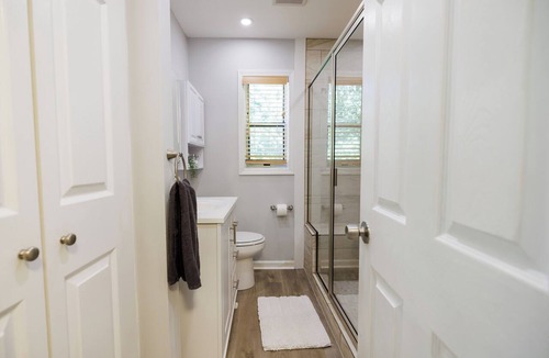 Great Lakes House | Heart of Decatur King Bed + Modern Touches