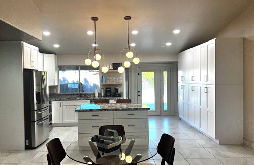 East Mesa House | Heated pool! A coastal cottage in the desert! Three week maximum per stay.