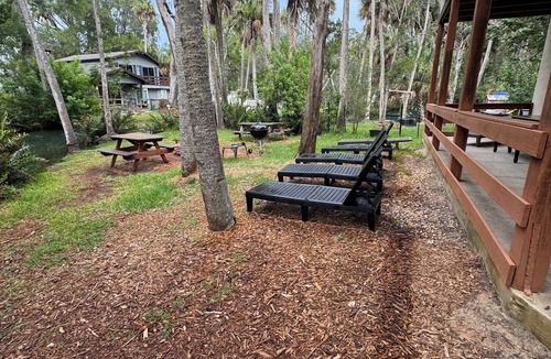 Weeki Wachee Gardens House | Hidden Spring Run Elevated Views 2 Kings 75" Smart TV kayaks Game Rm