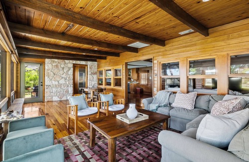 Eck Lane on the Lake Cabin | Historic 5BR | Lakefront Cabins with Dock | Fire Pit