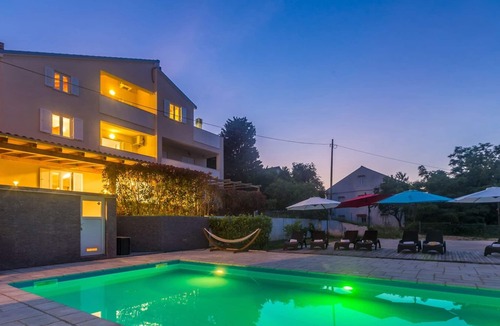 Nerezine Apartment | Holiday apartment MICHELLE with large heated pool 50m2 and sea view in Nerezine on the island of Lošinj