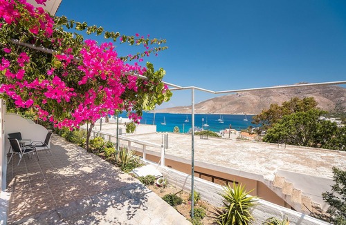 Livadia House | Holiday Home 'Panorama Tilos Apt A' with Sea View, Wi-Fi and Air Conditioning
