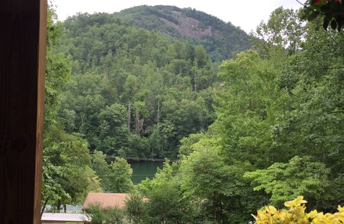Tuckasegee House | Home with huge front porch and lake views