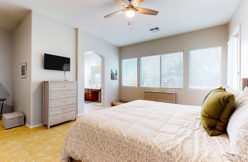 Sonoran Foothills House | Home with private yard, office, billiards, on-site pool, hot tub & tennis courts