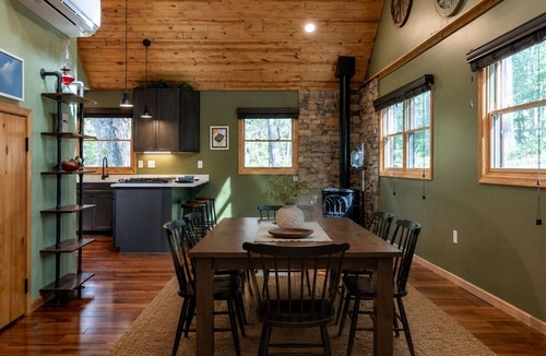 Baker Cabin | Honey Hideaway Cozy 2-bedroom cabin Baker on 2.5 acres fire pit outdoor workout