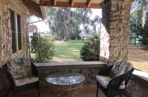 Fellowship House | Horses & Views; Gorgeous Stone Home: 25 acre Ranch, Covered Porch, ages 2+ Ride!