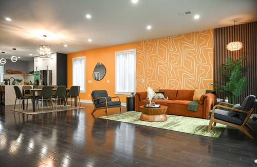 Lower Lawrenceville House | HostWise Stays - Stylish Getaway with Rooftop Deck, BBQ & Garage