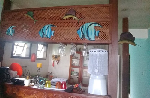 Mangaratiba House | House in front of the sea with a beautiful sunrise, deck for good fishing With WI-
