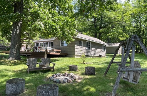 Lincoln Cottage | Hubbard Lake Sunset Hideaway, large lakefront property.