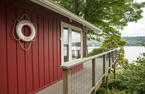 Vashon Island Cabin | Huge deck, spectacular views and the beach. Waterfront hideaway.