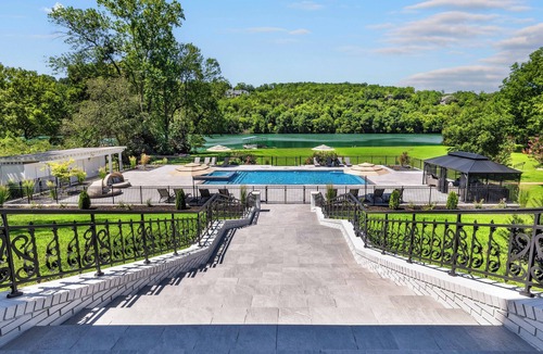 Branson House | Huge Private Lakefront Mansion | 3 Homes | Sleeps 44 | Pool, Hot Tub, Pickleball & Dock
