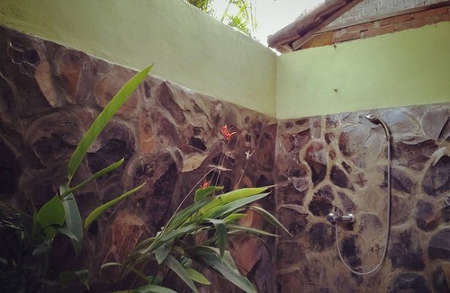 Anturan Bed & Breakfast | Huge room with open bathroom overlooking rice fields