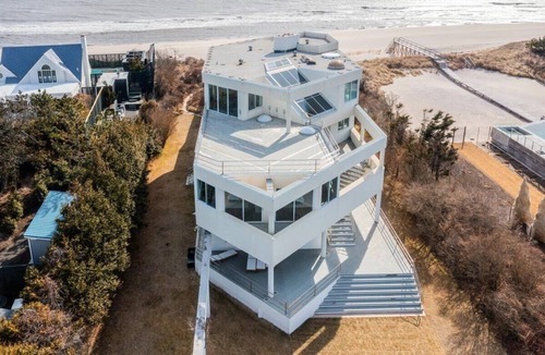 Westhampton Beach House | Iconic Oceanfront Modern House on Dune Road with Panoramic Atlantic Views