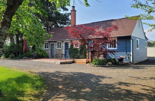 Spokane Valley House | Idyllic Cottage Memory Making with Pool & Outdoor Fireplace under the Gazebo,