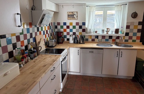 Cleebourg House | Idyllic half-timbered house with a large garden and playground and orchard