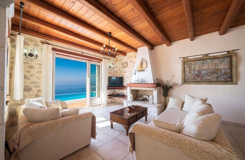 Assos Villa | Impressive Stone Villa, A/C, Private Pool, Sweeping Sea Views to Assos Bay & Magnificent Sunsets!