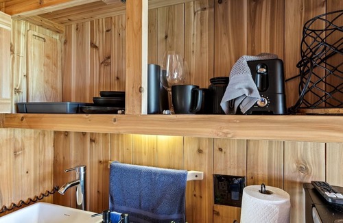 Arlington Cabin | Incredibly Unique Barrel Pod on a Beautiful Private Vineyard with Breathtaking Views for an Unforgettable Glamping Experience in Jonesville, North Car