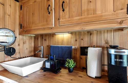 Arlington Cabin | Incredibly Unique Barrel Pod on a Beautiful Private Vineyard with Breathtaking Views for an Unforgettable Glamping Experience in Jonesville, North Car