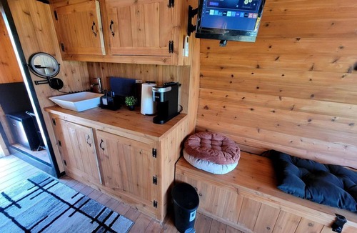 Arlington Cabin | Incredibly Unique Barrel Pod on a Beautiful Private Vineyard with Breathtaking Views for an Unforgettable Glamping Experience in Jonesville, North Car