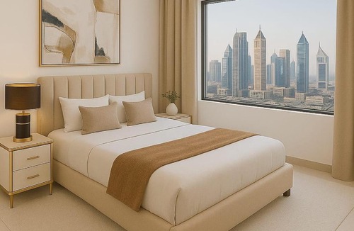 DIFC Apartment | Index Tower DIFC with Burj Khalifa View Chic 1 BR