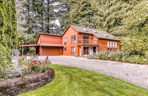 Marcola House | Inviting retreat with central AC, private pool, hot tub, and private W/D