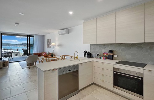 Batemans Bay Apartment | Joy at Ohana: Balcony & Pool Overlooking the Bay