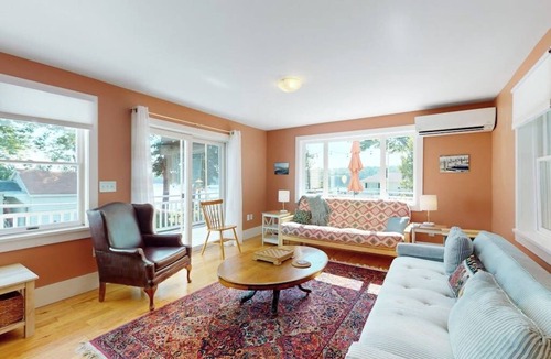 Bath House | Kennebec View- Charming Cape-style House with Panoramic River Views and Modern Amenities