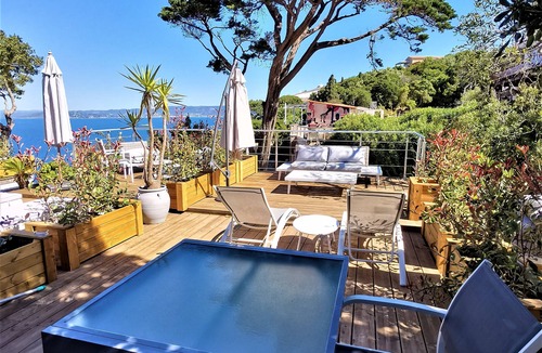 Ile du Levant Apartment | L'Abeste Studio 20m2 Sea view Terrace 30m2, air conditioned