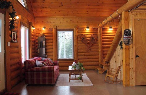 Saint-Fabien-de-Panet Ski Chalet | La Sainte-Paix log cabin in St-Fabien de Panet
