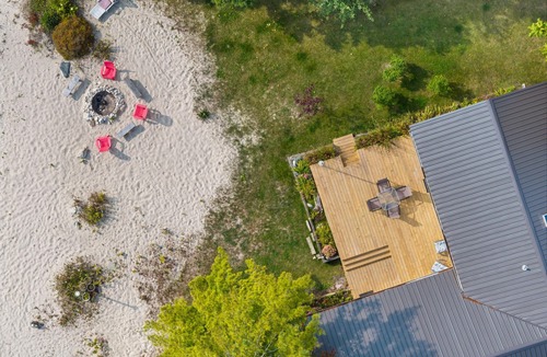 St. Ignace Township House | Lake Huron Beachfront Home~Mackinac Island Views!