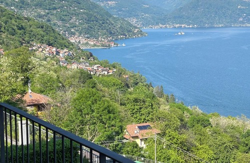 Oggebbio Apartment | Lake Maggiore Panoramic lake view & large balcony and pool | 2 bedrooms