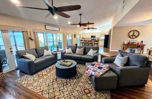 Sylvan Shores House | Lake Retreat for10 has Pool-Dock-4 Bedrooms-2 Bath Expansive Lakefront Views