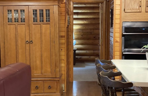 Christmas Cabin | Lake Superior Beachfront Cabin Private Sandy Beach & Grand Island Views