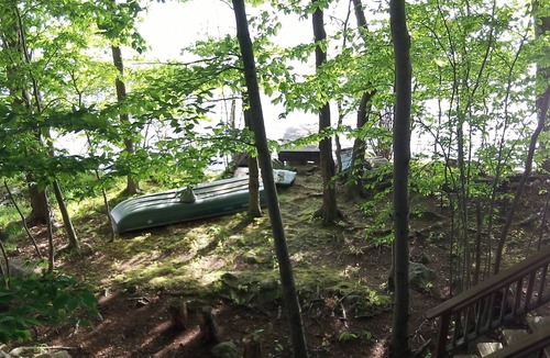 Gouldsboro Cabin | Lakefront 1BR cabin with boat and private dock, beaches, and fishing