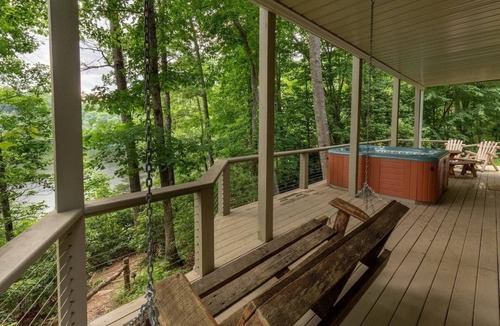 Tuckasegee House | Lakefront 5BR Private Dock, boats Hot Tub, Game Room, EV Charger, Near WCU/Sylva