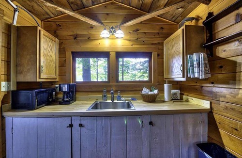 Levering Cabin | Lakefront Cabin for 4 | Private Beach, Kayaks & Fire Pit