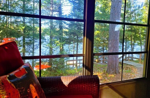 Presque Isle Cabin | Lakefront Cabin: Sunset Firepit & Peaceful Up North Escape. 3 Bd/2 Ba