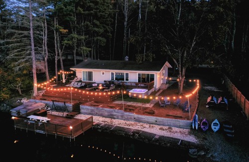 Monticello Cabin | Lakefront Catskills Escape with Hot Tub, Game Room, and Theater!